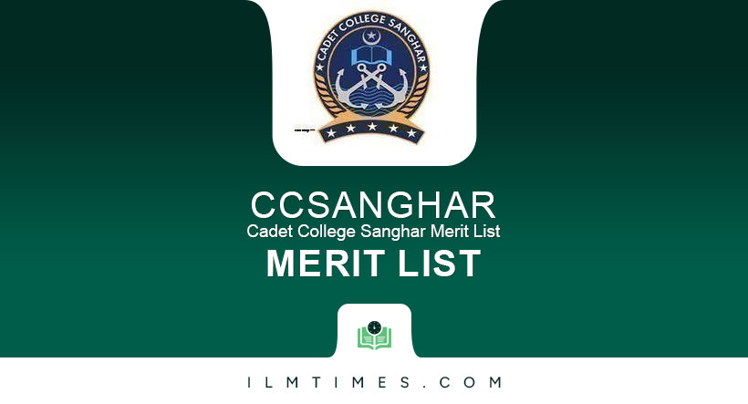 Cadet College Sanghar Merit List