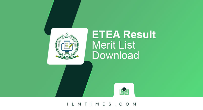 ETEA Result Merit list